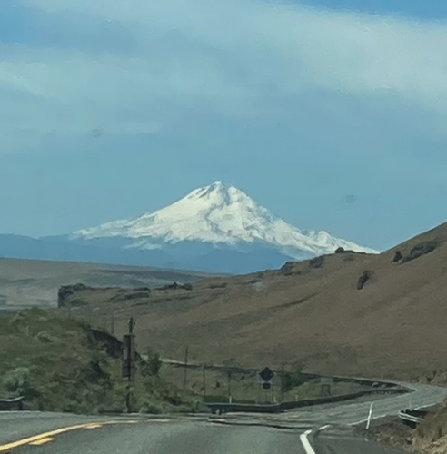 Mt. Hood from the north side of the Columbia on the way to Maryhill Winery.